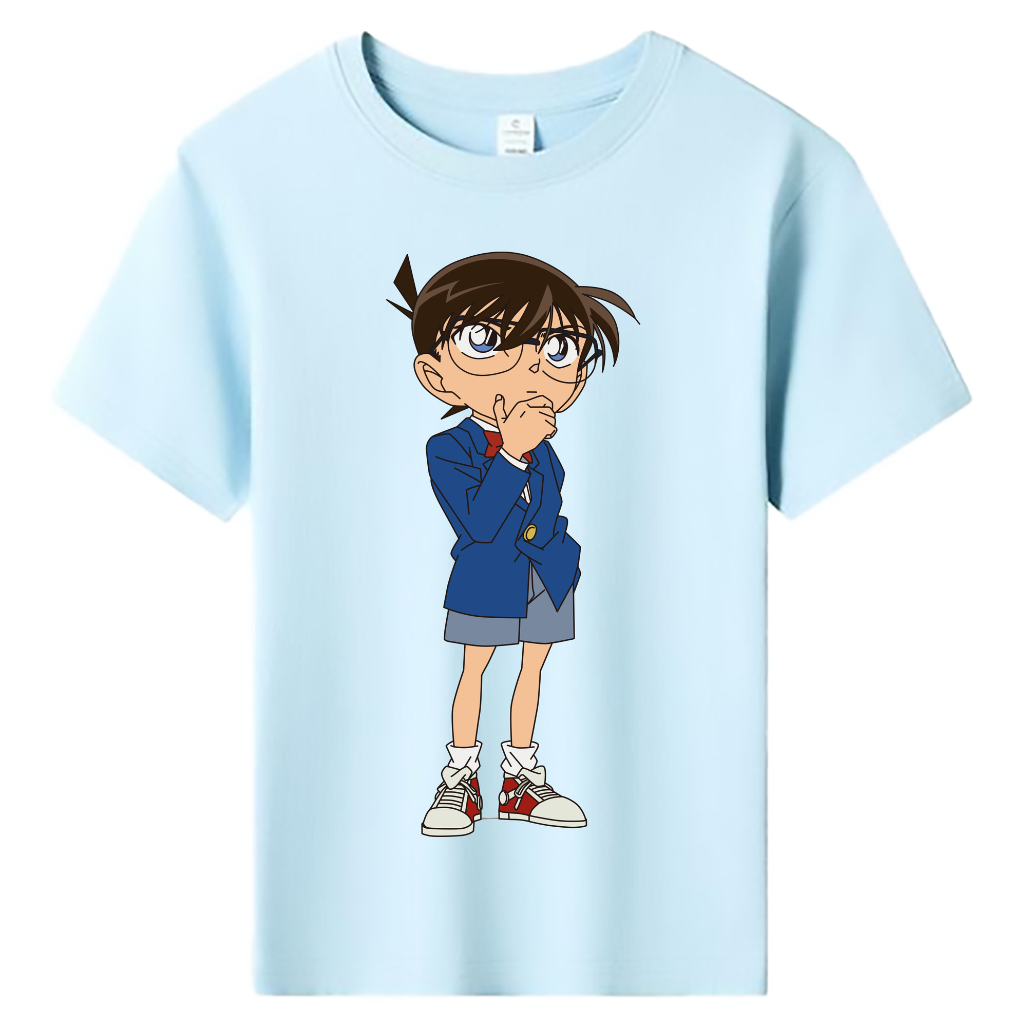 （画像用） 名探偵コナン 江戸川 コナン Detective Conan Conan Edogawa 綿100％キッズTシャツ（フロントプリント）